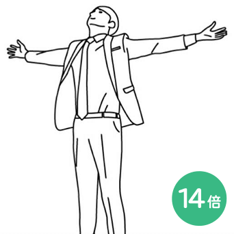 双眼鏡利用イメージ14倍
