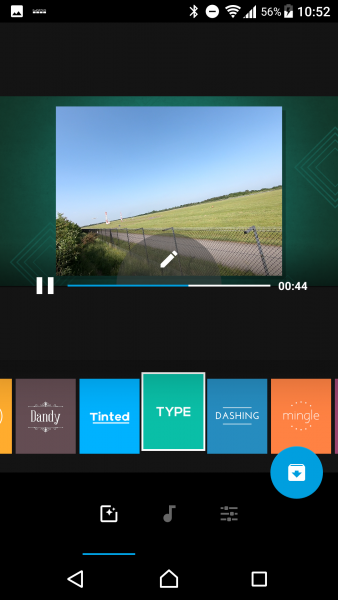 GoPro Quik 編集画面