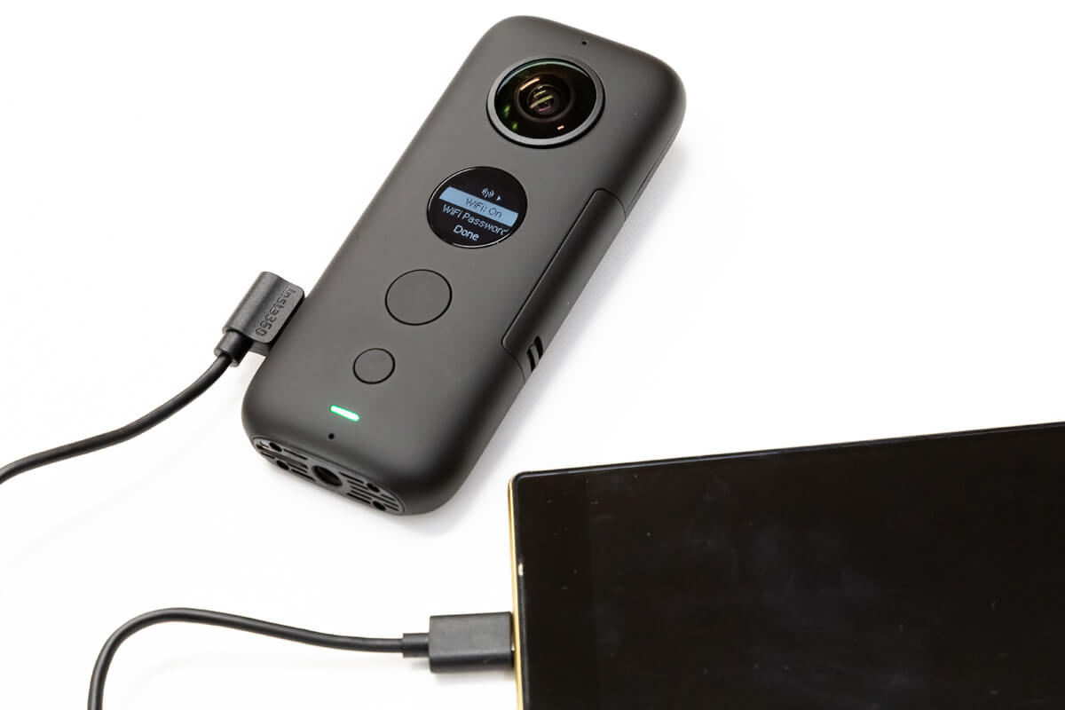 Insta360 ONE X ケーブル接続