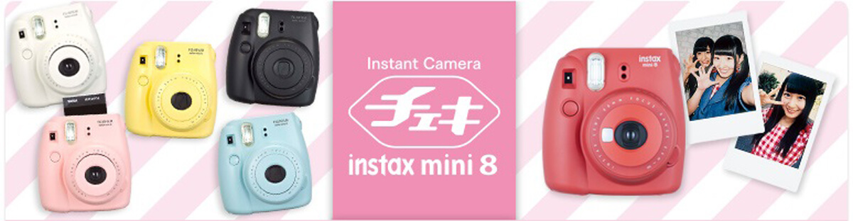 チェキ「mini8」「mini8プラス」の違い3_色やキャラクターとのコラボ
