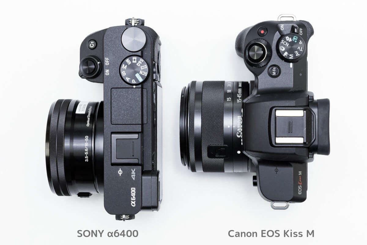 大人気ミラーレスSONY α6400とCanon EOS Kiss Mを徹底比較