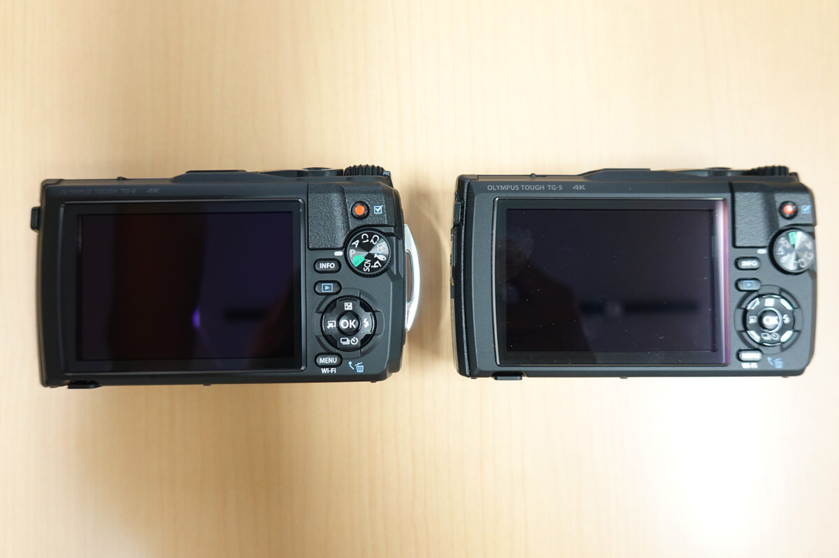 オリンパス「Tough TG-6」「Tough TG-5」の違いを比較 5. 本体外観・オプションは若干の違い