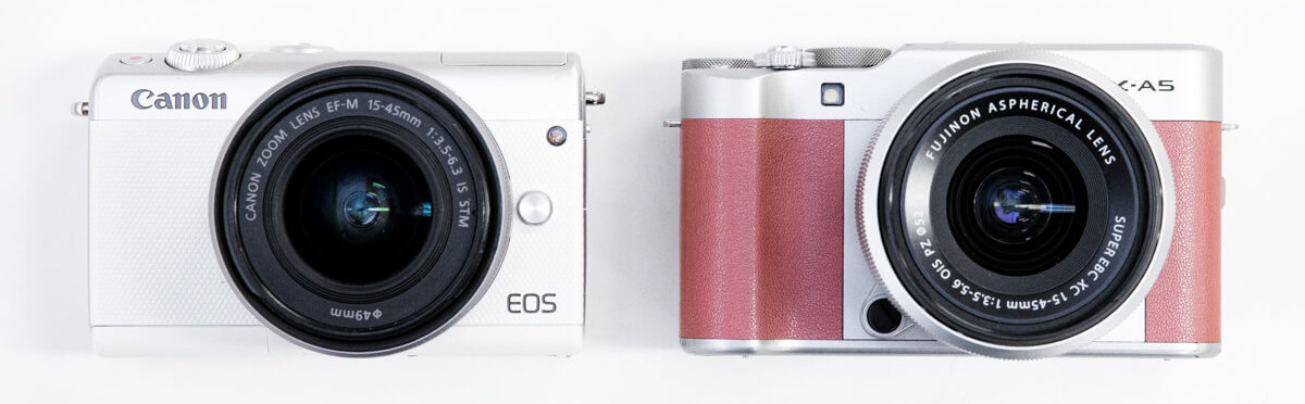 Canon EOS M100 FUJIFILM X-A5 大きさ 比較