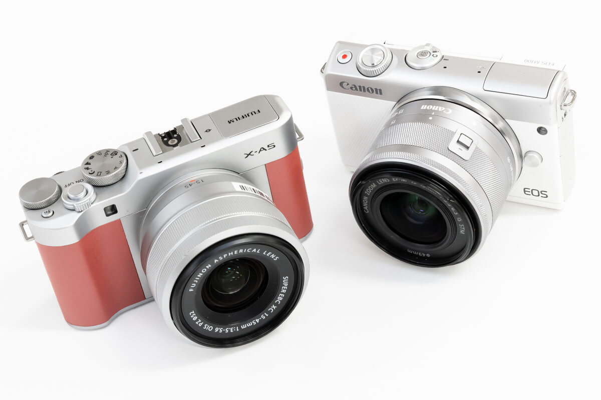 Canon EOS M100 FUJIFILM X-A5 比較