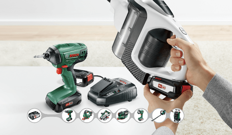 BOSCHコードレス掃除機の基礎知識 共通バッテリーが特徴的