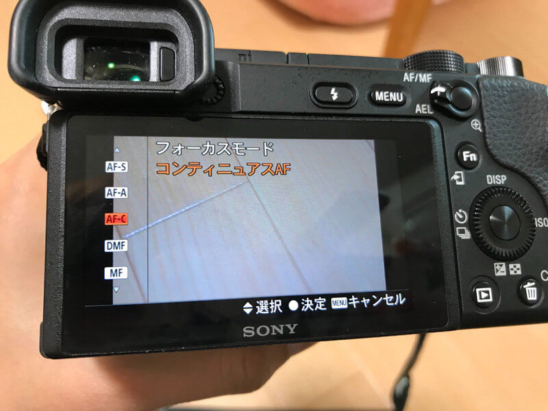 まず始めにやっておくべきカメラの基本設定 2. 半押し後もAF追尾してくれる設定に