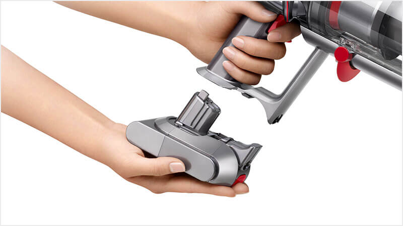ダイソン デジタル スリムの特長 使い勝手も進化！着脱式バッテリー・液晶ディスプレイ・ダストビン水洗いOK