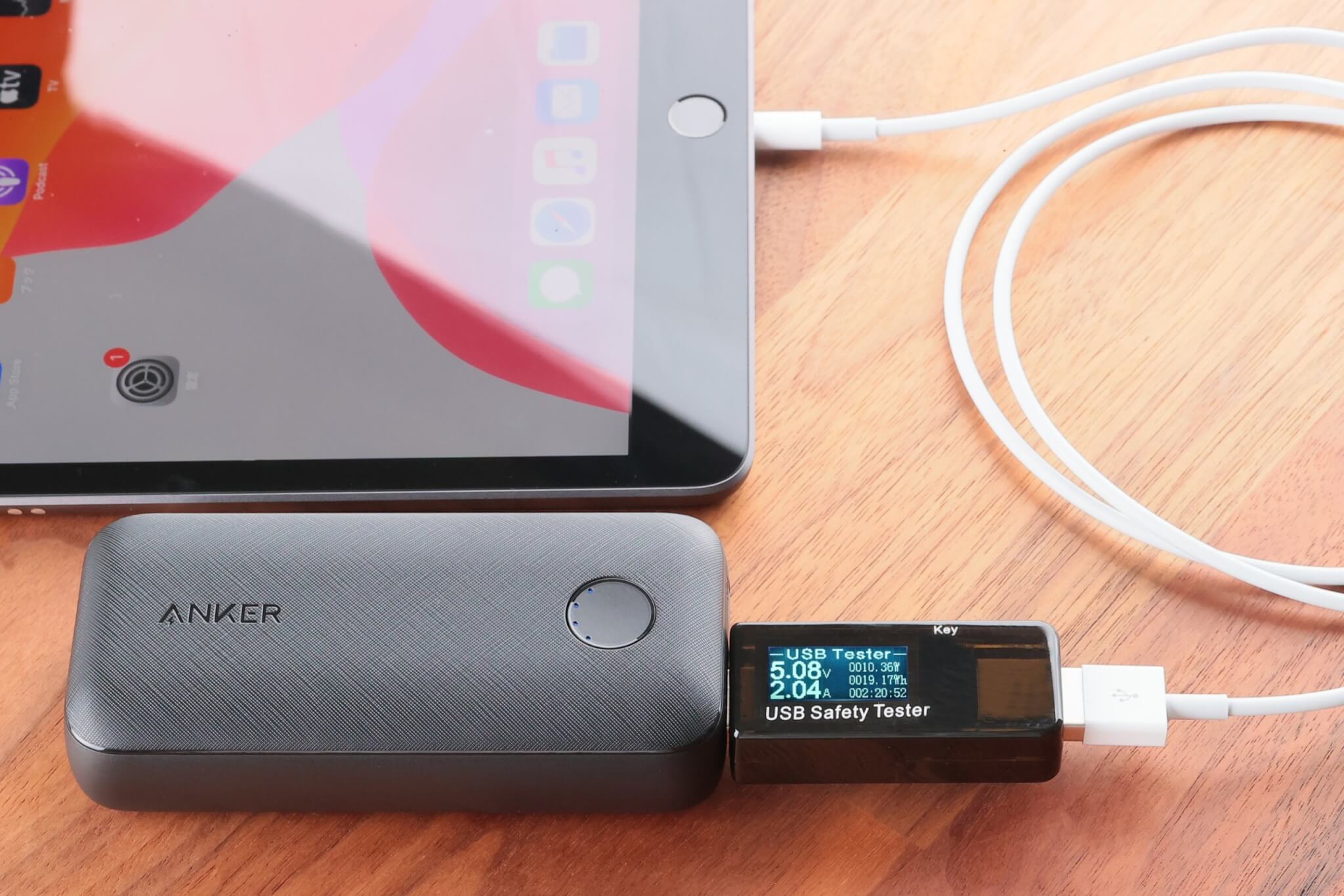 Anker PowerCore 10000 PD Reduxの出力テスト
