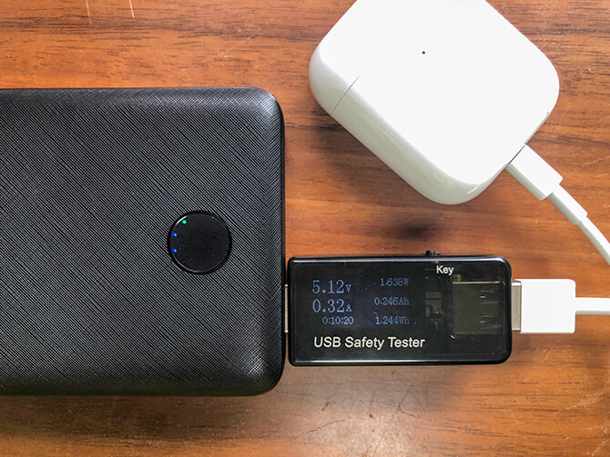 Anker PowerCore Essential 20000 PDの給電テスト