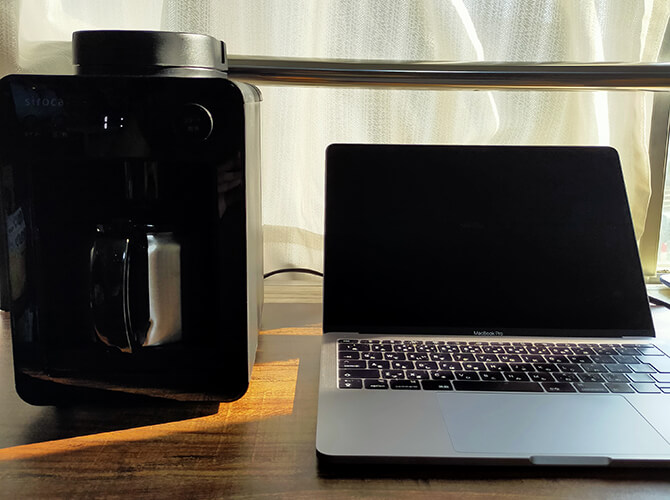 シロカの全自動コーヒーメーカー「カフェばこ SC-A371」のデザイン性