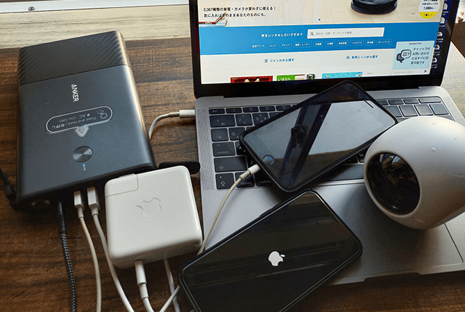 Anker PowerHouse 100は合計最大160Wの出力