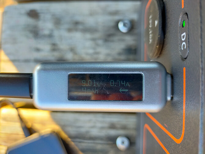 Jackeryのポータブル電源 1000のUSB-Cの出力