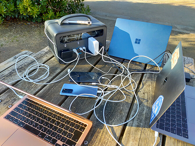 Anker PowerHouse II 800の出力テスト
