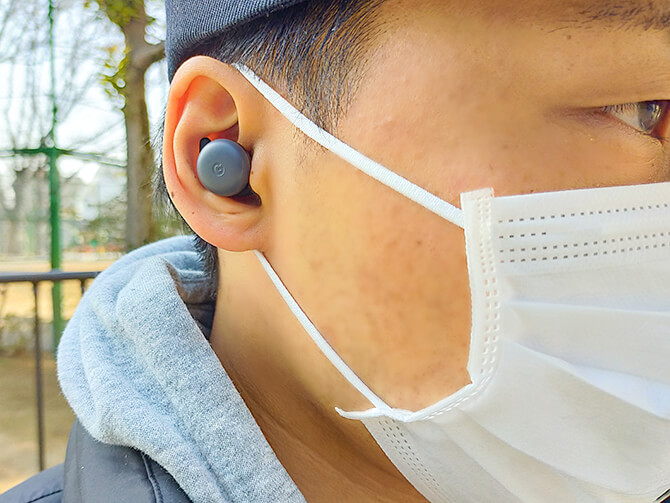 Google Pixel Budsの付け心地