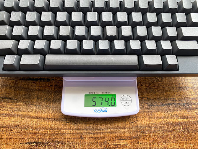 HHKB Professional HYBRID Type-Sの重さ