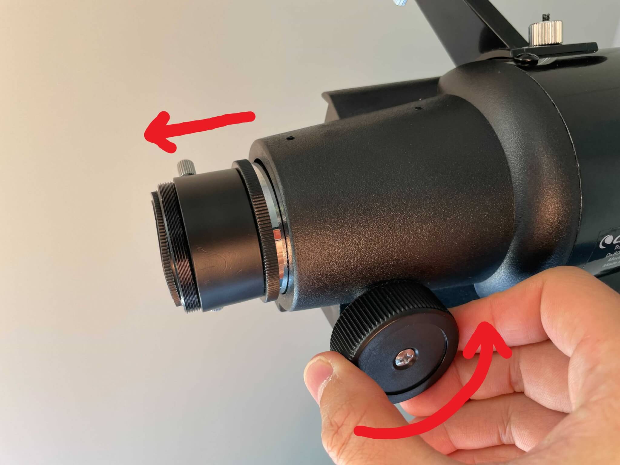 実際に「Travel Scope 80 with BP & SPH」で観測をしてみた ピント調整を行う