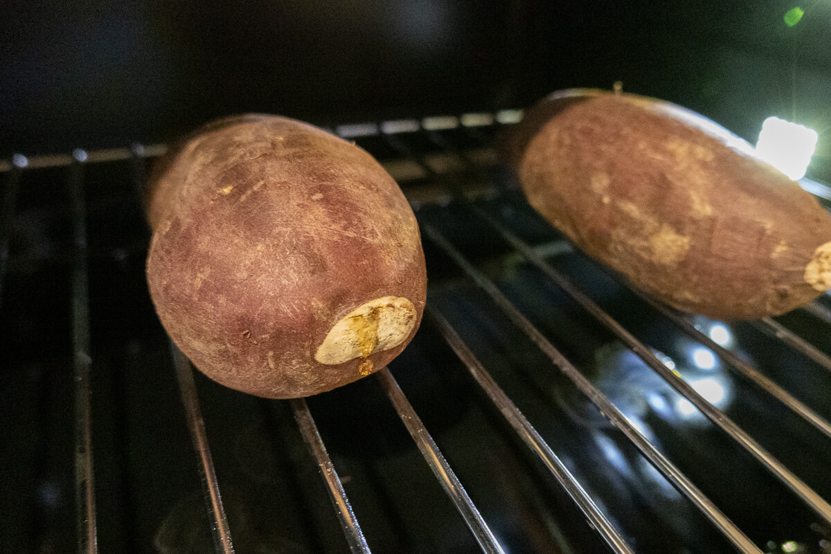 ツインバードのスチームオーブンレンジを使って実際に調理 焼き芋（オーブン調理）