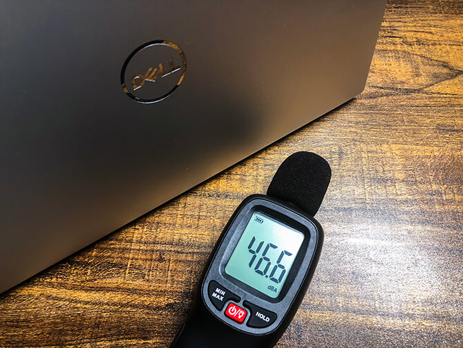 DELLのXPS 13 OLEDモデルの冷却ファンの動作音