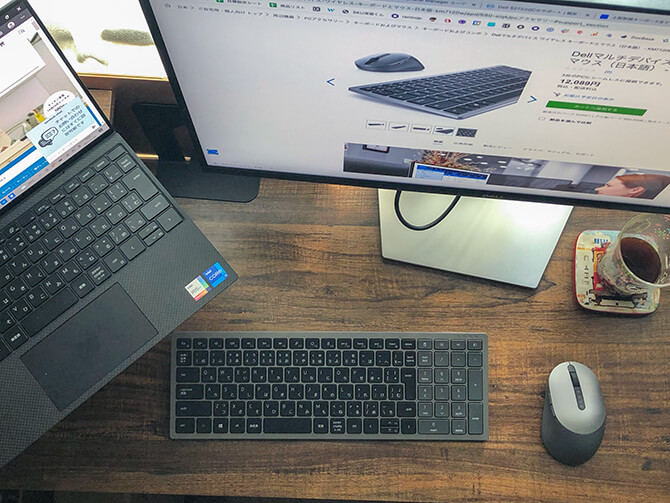 Dell マルチデバイス ワイヤレス キーボード＆マウス KM7120Wの実機レビュー