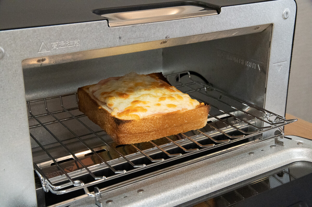 バルミューダ トースターを使って調理 チーズトースト