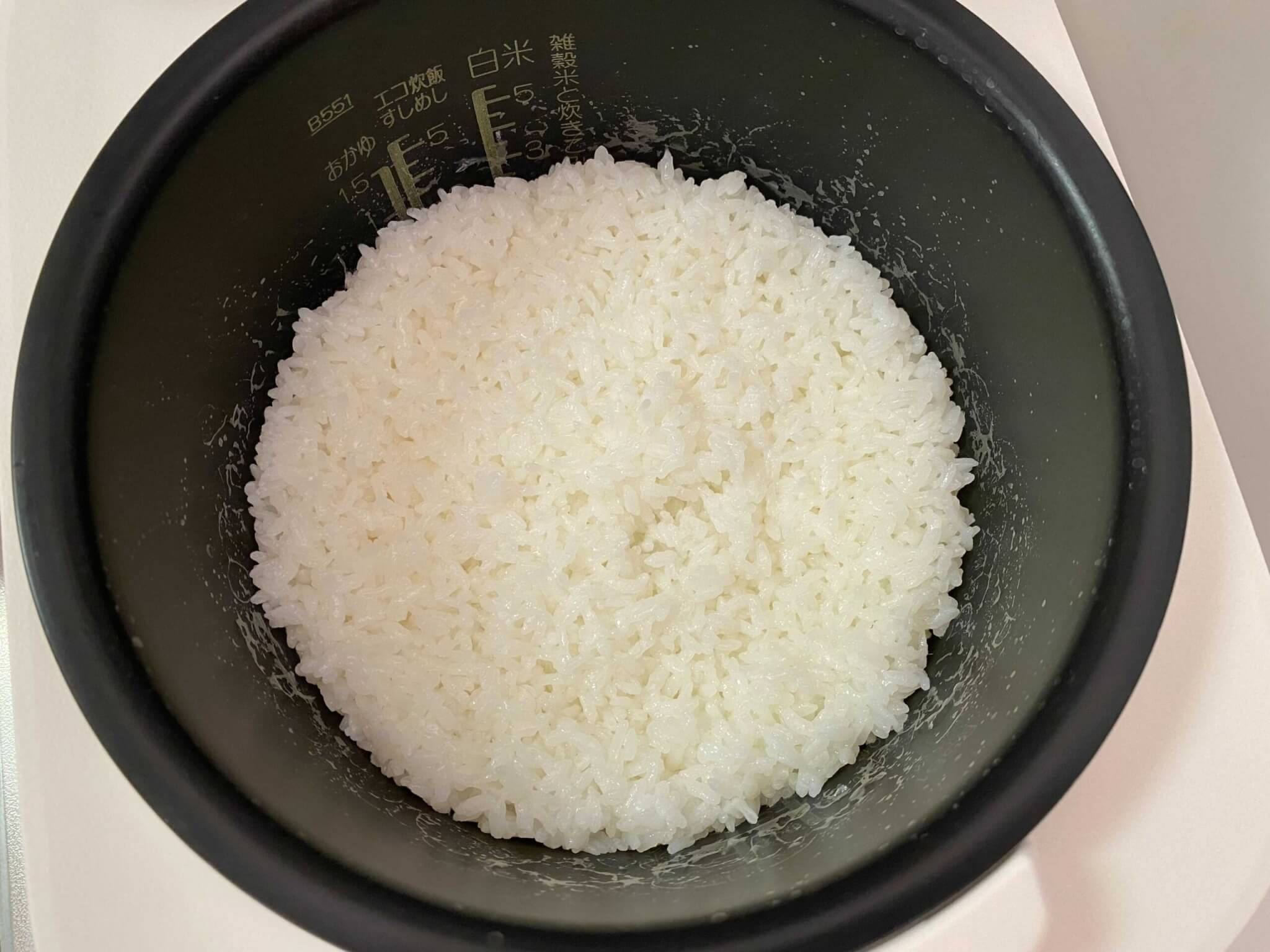 象印 IH炊飯ジャー STAN. 5.5合 NW-SA10の白米炊き