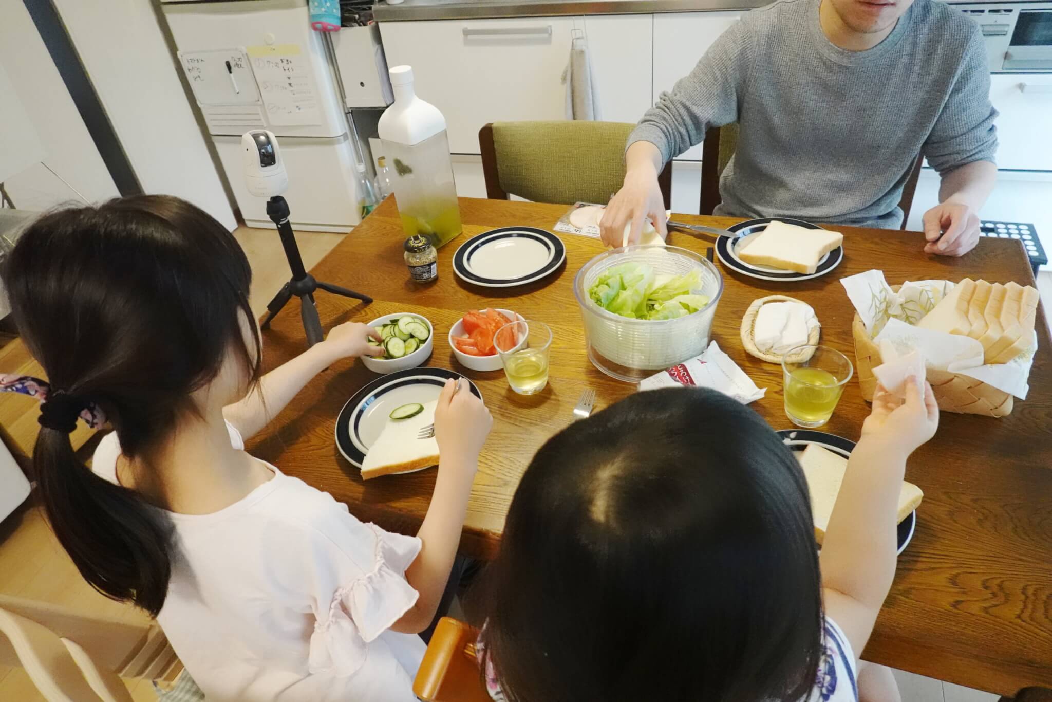 家族みんなでサンドイッチ