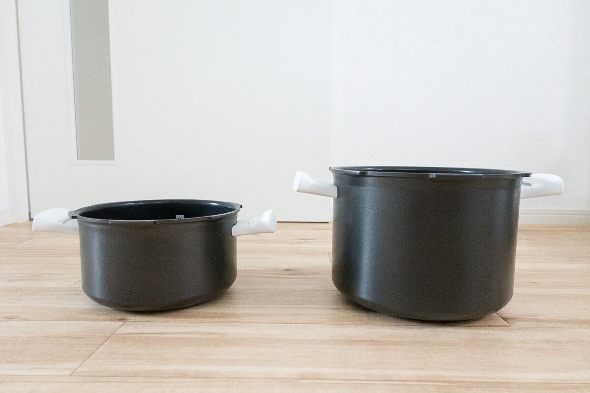 「T-fal クックフォーミー」3Lと6Lの違いを比較 実機のサイズ感の違い