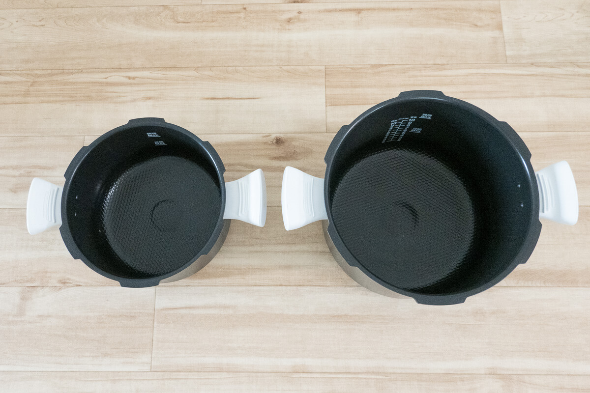 「T-fal クックフォーミー」3Lと6Lの違いを比較 実機のサイズ感の違い