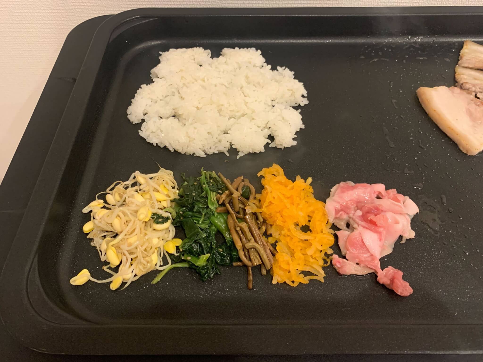 アイリスオーヤマ 左右温調ホットプレートで作ったサムギョプサルとビビンバ