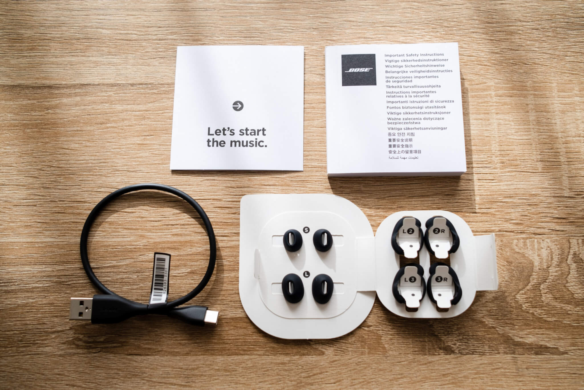 Bose QuietComfort Earbuds II 同梱品一覧