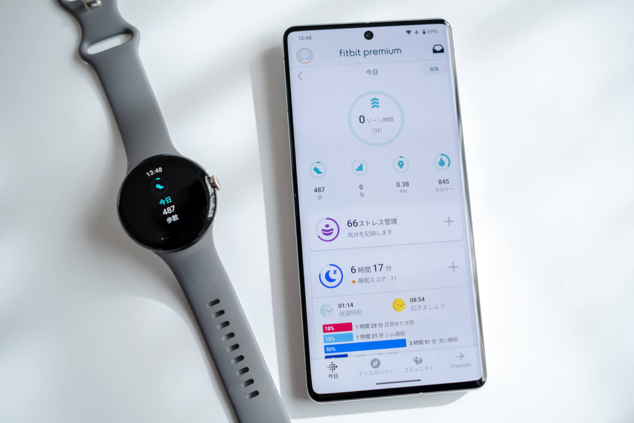 Google Pixel Watch Fitbitアプリで健康管理