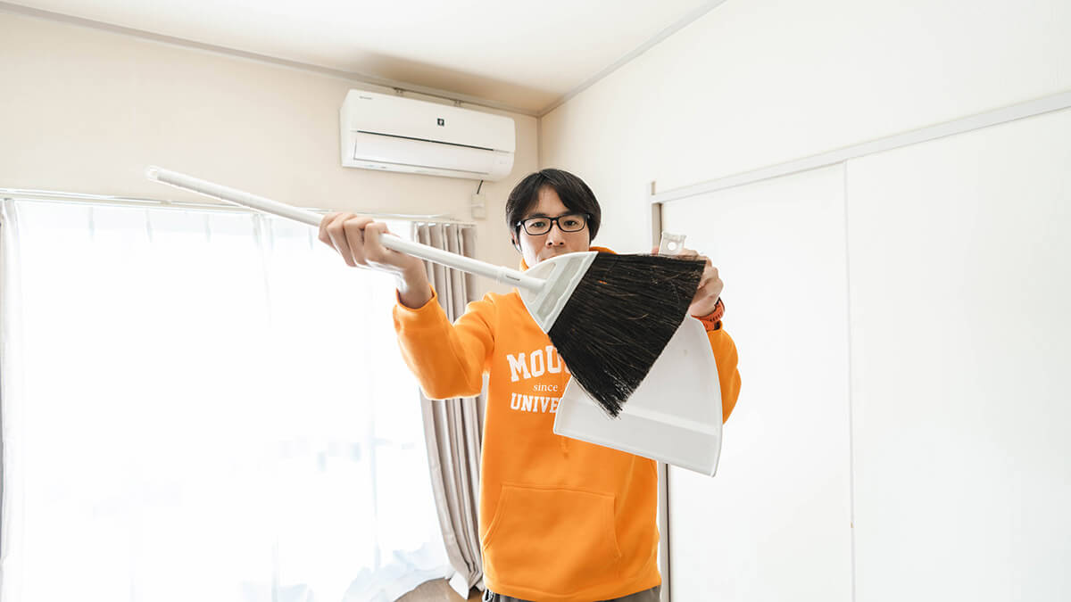 17年ぶりに掃除機をかける地主さん