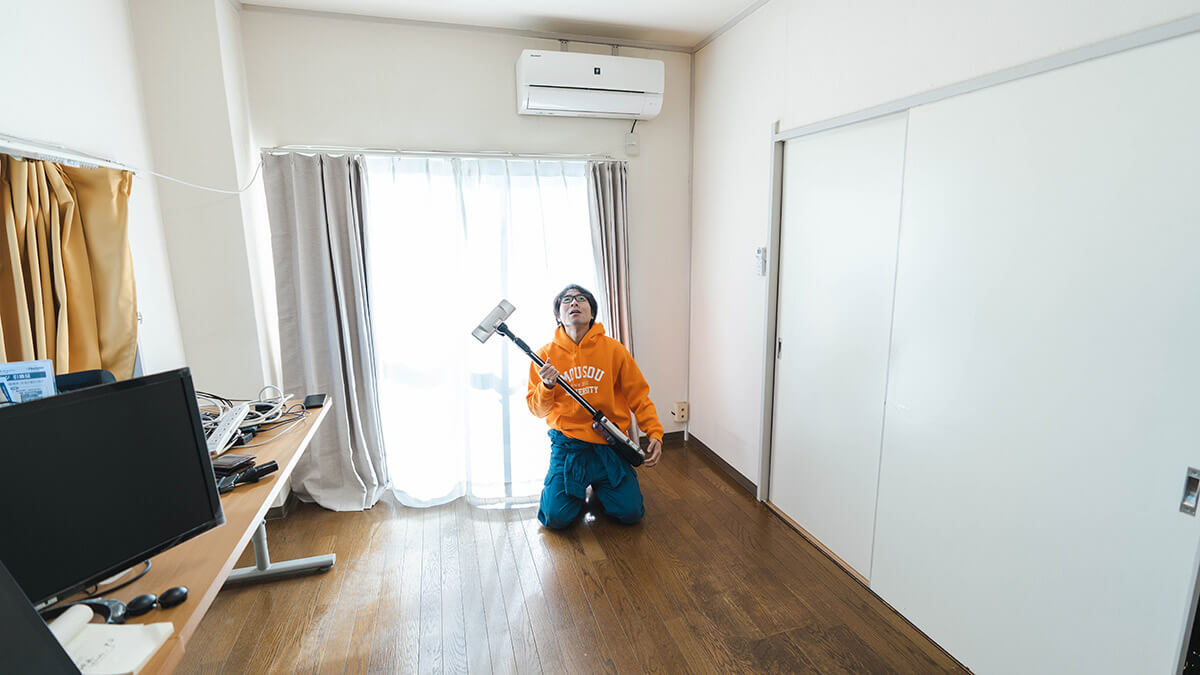 掃除機をかけたら部屋の空気がキレイに