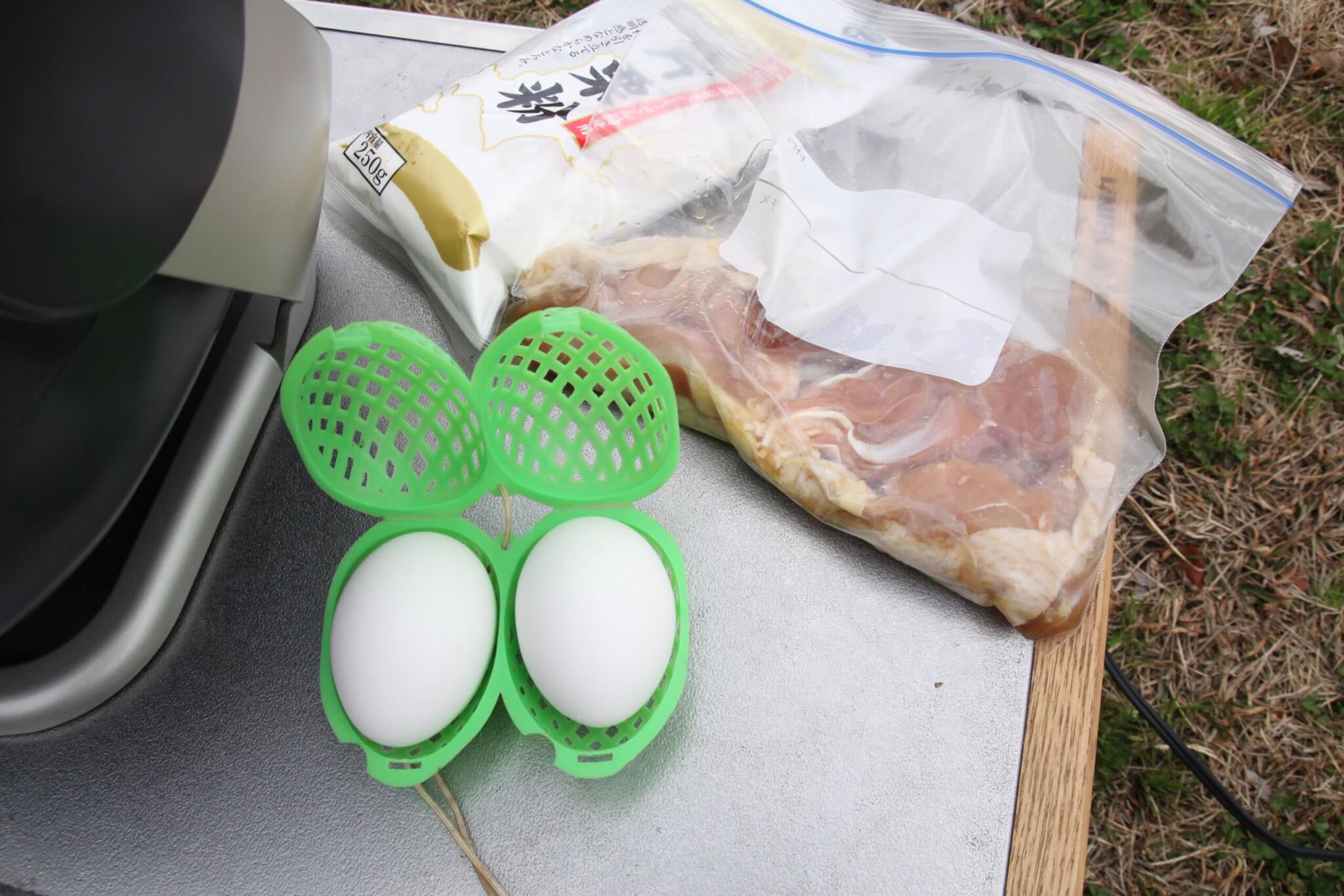 卵と鶏肉