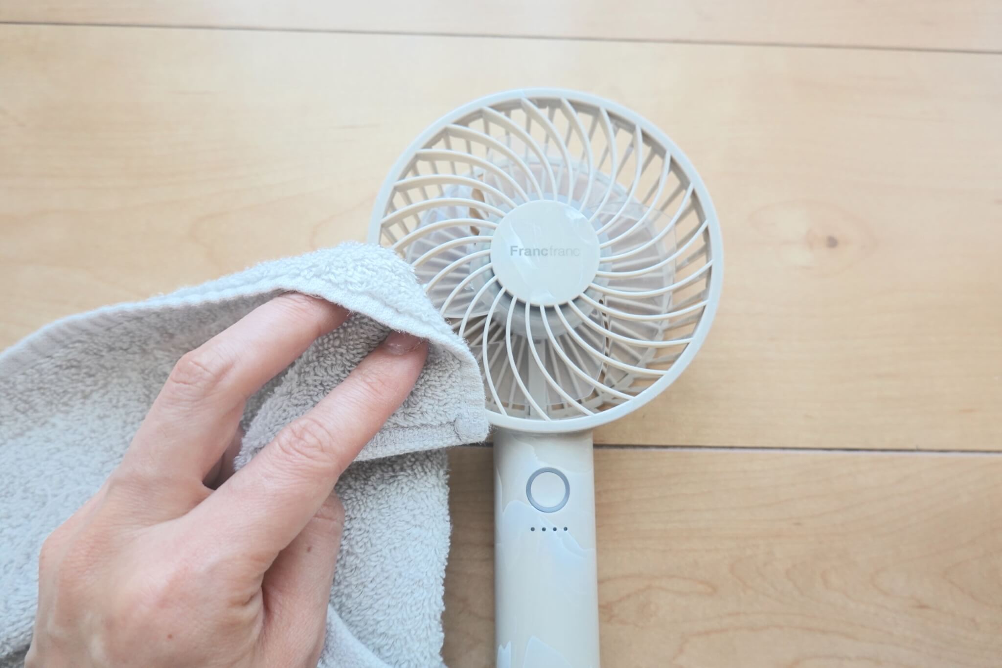 フランフラン フレ ハンディファン　お掃除の仕方