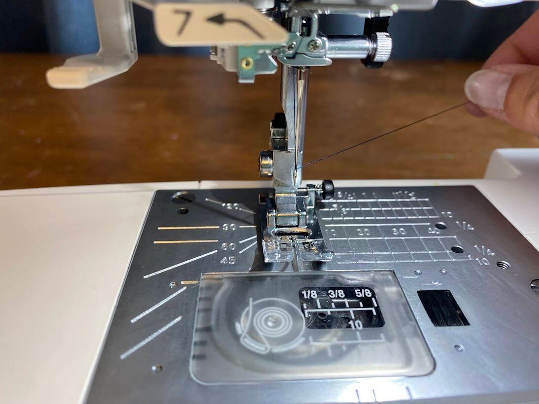 ジャノメ ミシンPE790Rの針部分のアップ