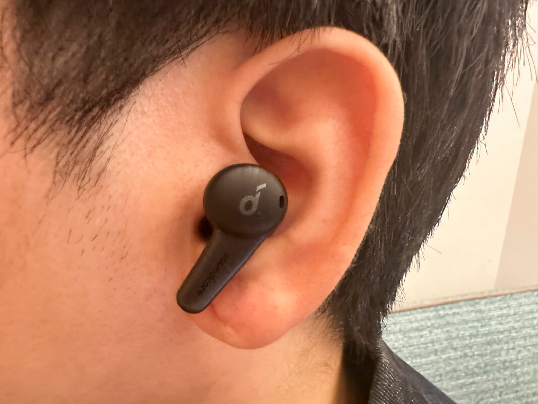 Anker Soundcore Life Note 3Sを実際に使ってみた感想 ◯：マスク着脱時に邪魔にならない軽快な着け心地