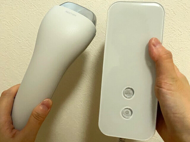光美容器「スムースエピ」アタッチメントとコントローラー