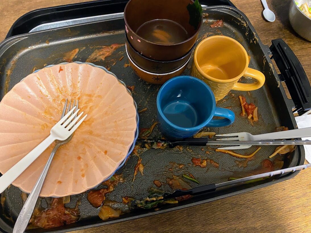 ホットプレートやきやきを使ったあとの片付け