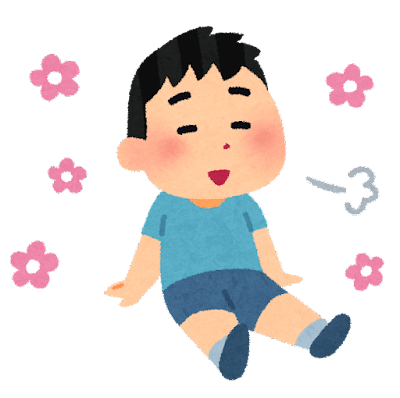 くつろぐ人のイラスト