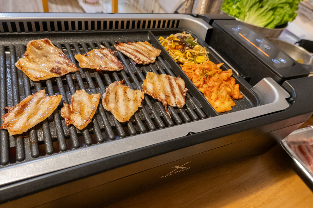 山善「煙の少ない焼肉グリル XGRILL PREMIUM」を使ってレビュー サムギョプサルパーティーしてみた