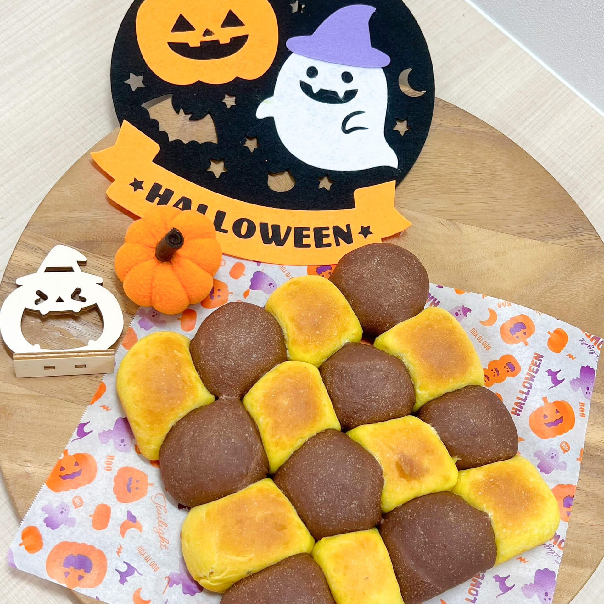 ハロウィーンちぎりパン