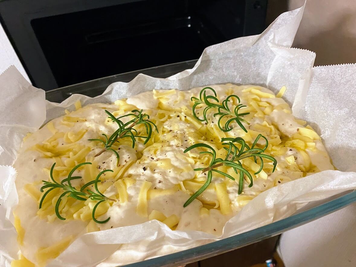 バルミューダ The Rangeでフォカッチャを焼く