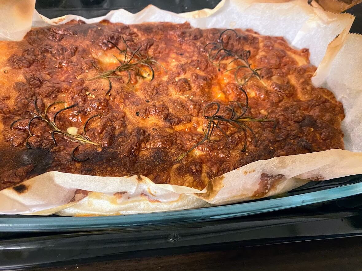 バルミューダ The Rangeで焼いたフォカッチャ