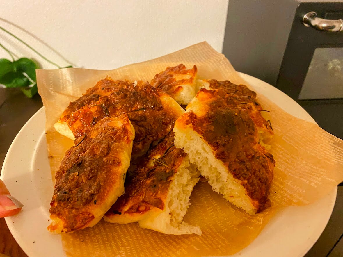 バルミューダ The Rangeで焼いたフォカッチャ