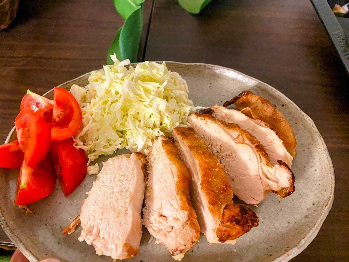 バルミューダ The Rangeでつくったグリルチキン