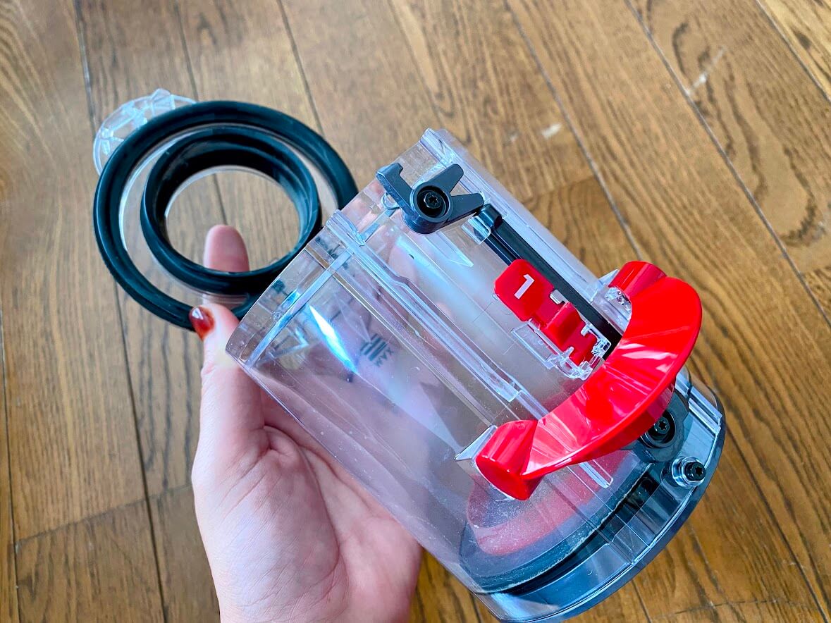 ダイソン V12s Detect Slim Submarineのクリアビン