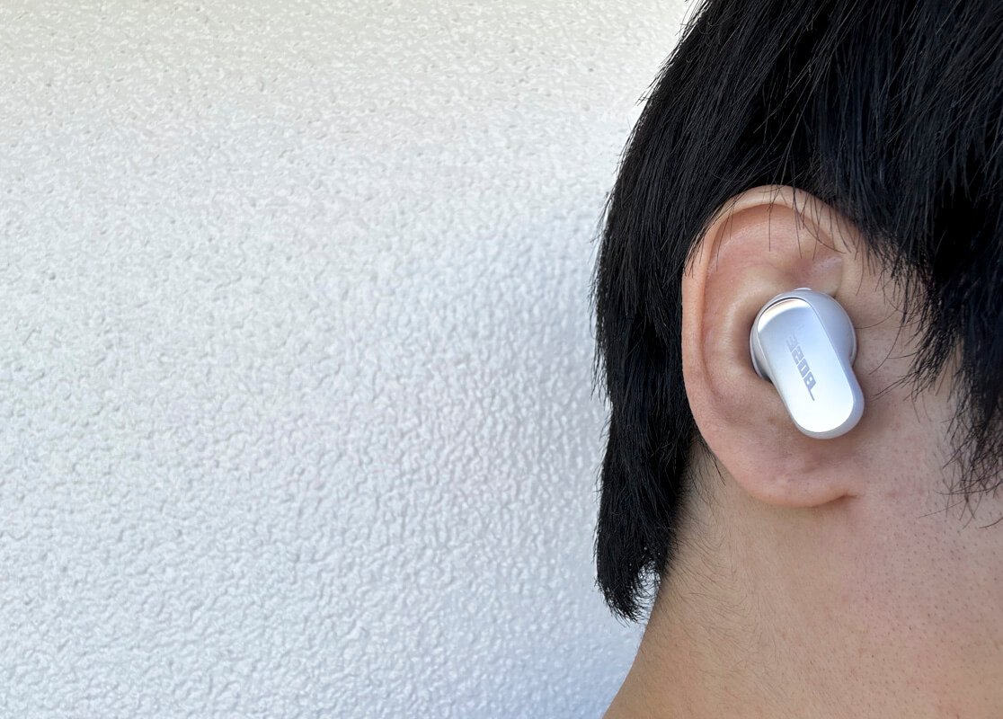 BOSE QuietComfort Ultra Earbudsを実際に使ってみた感想 ◯：長時間着けても痛くない、フィット感抜群な着け心地