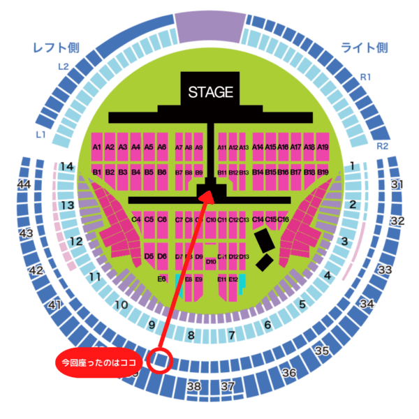 ZOZOマリンスタジアム センターを双眼鏡で見た