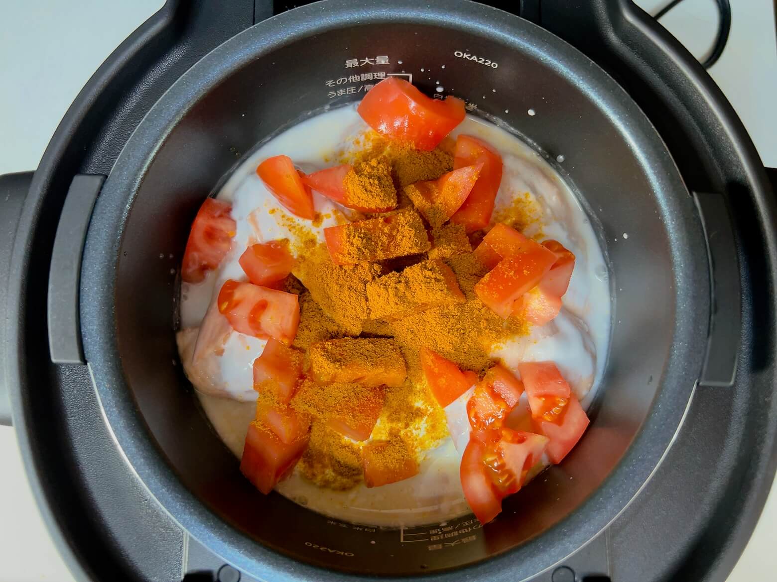 タイガーCOOKPOT クックポット COK-A220カレー調理前